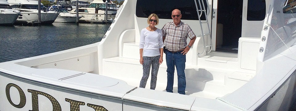 Long-Time Bluewater Customers Wax Creative While Building Their Fifth Viking Yacht