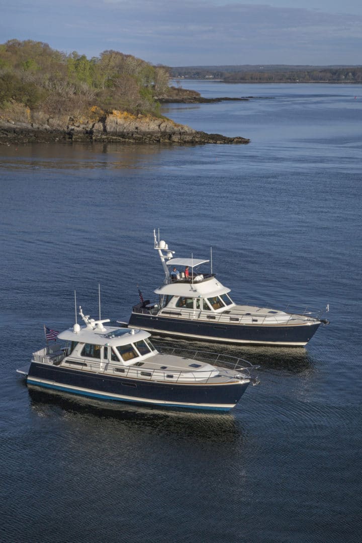 Sabre 48 Flybridge and Salon Express off Portland ME