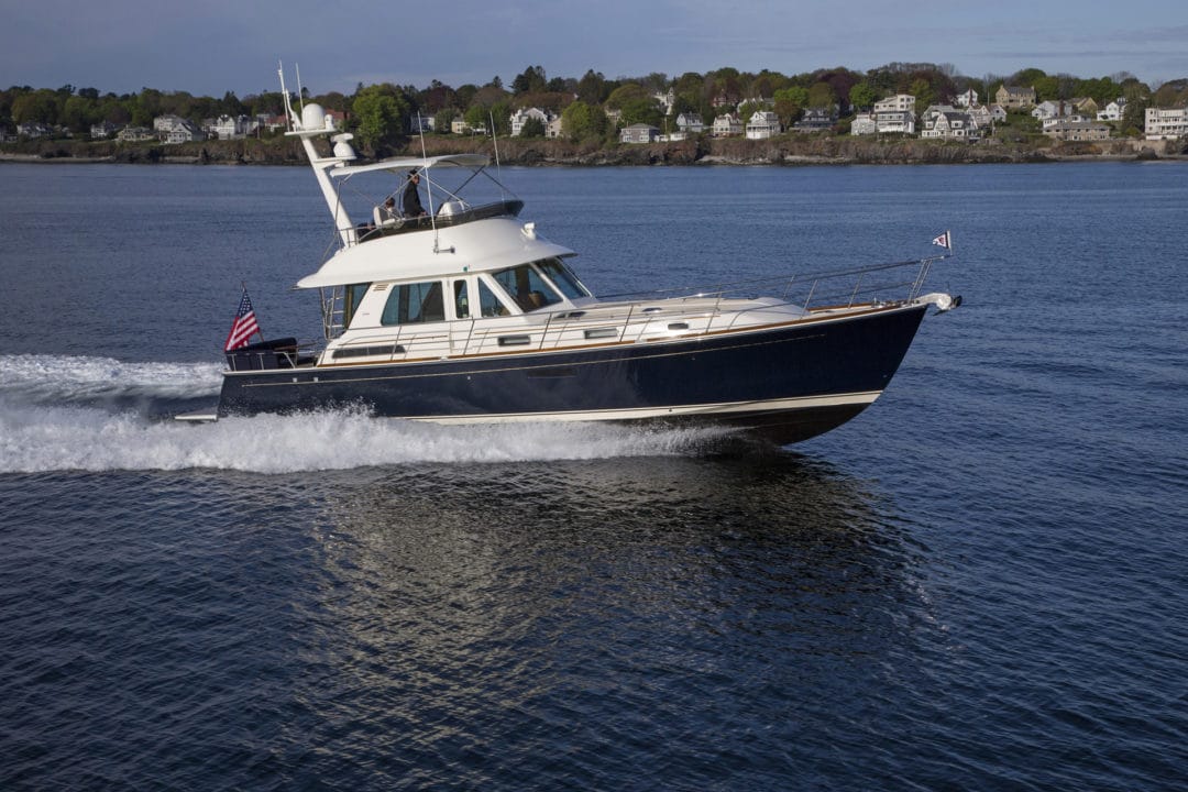 Sabre 48 Flybridge off Portland ME