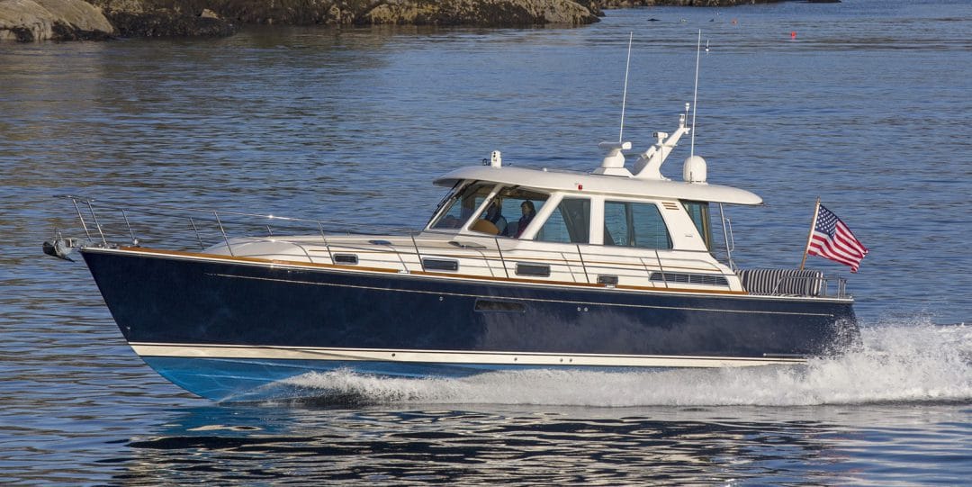 Sabre 48 Flybridge and Salon Express off Portland ME