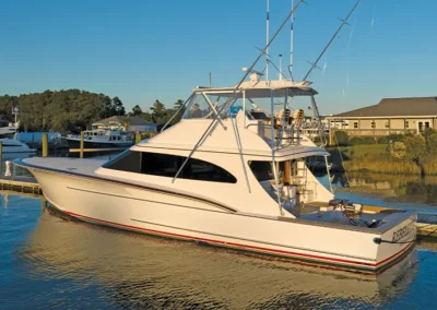 Rebelette docked at Safe Harbor Jarrett Bay in Beaufort